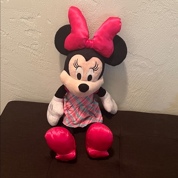 Disney Other - Disney Minnie Mouse Plush with Pink Bow